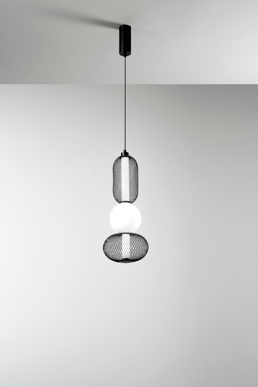 Lampadario INKAS S3 CCT a Sospensione 24W 227 cm In Vetro