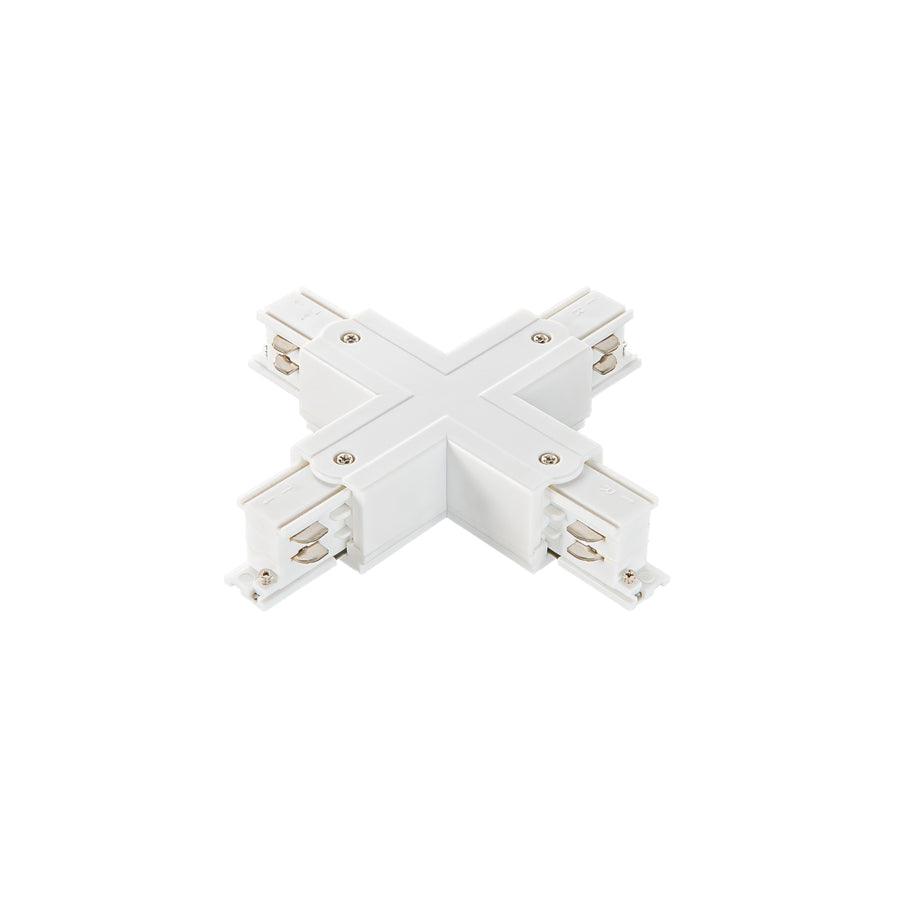 LED-RAIL-X-DA-BCO CONNESSIONE A X PER BINARIO TRIFASE RAIL BIANCO o Nero DALI 20X20CM