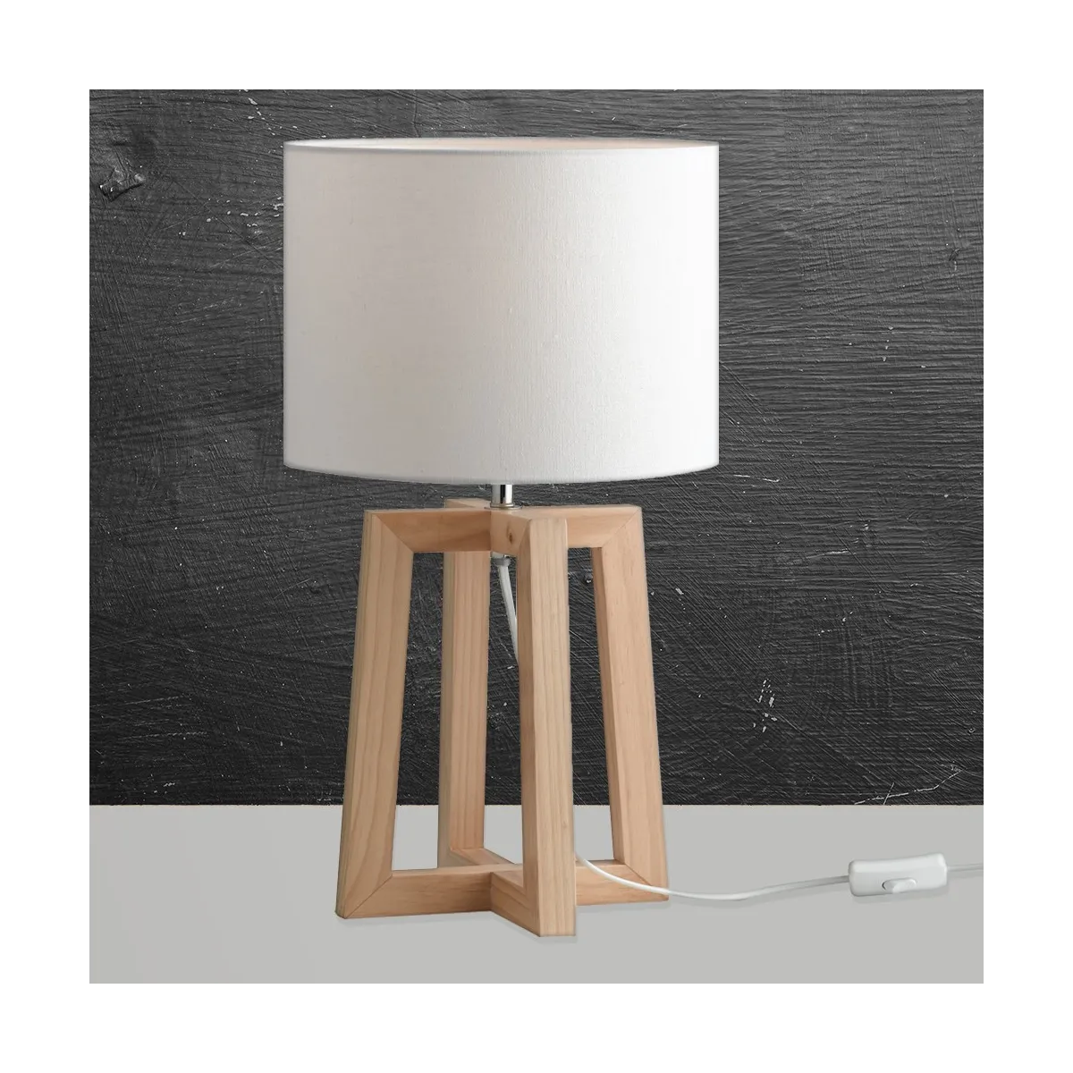 Lumière BERRY en Bois Naturel (E14)
