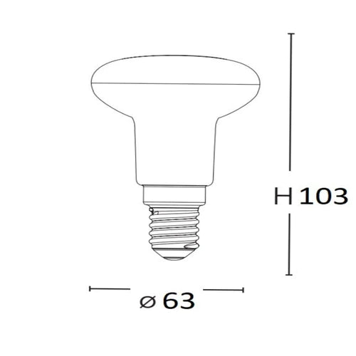 Lampadina a LED R63 attacco E27 8W