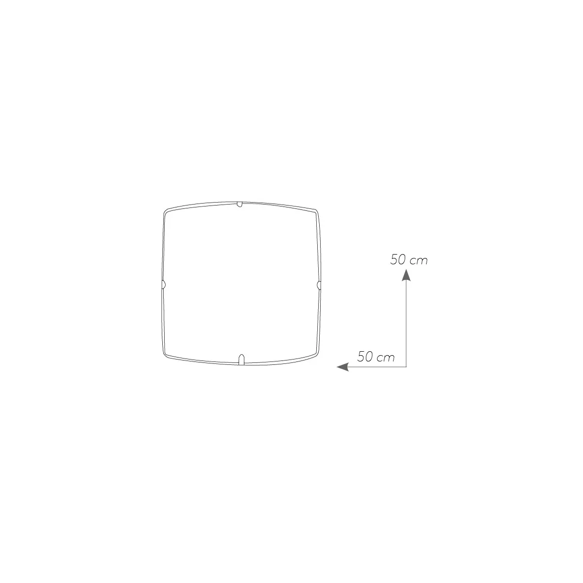 Plafonnier GIBUS E27 30 cm en verre