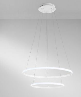 Lampadario AXIS 2 cerchi CCT 150 cm 70W in Metallo