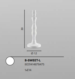 Base SWEET E14 30 cm in Legno