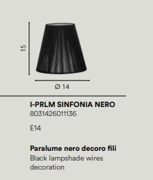 SINFONIA E14 15 cm Fabric Lampshade