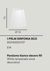 SINFONIA E14 15 cm Fabric Lampshade