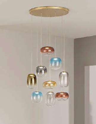 Base GISELLE Rotonda 9 luci In Metallo (SOLO BASE)