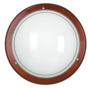 Plafoniera 1010 (E27) 30 cm In Vetro e Legno