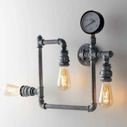 Plafoniera Stile Industriale Tubi Idraulici Metallo Ruggine/Zinco Amarcord PL3 (E27)