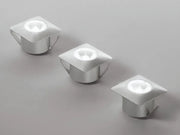 Kit 3 faretti ASSO Da Incasso Quadrati Led 1W in alluminio