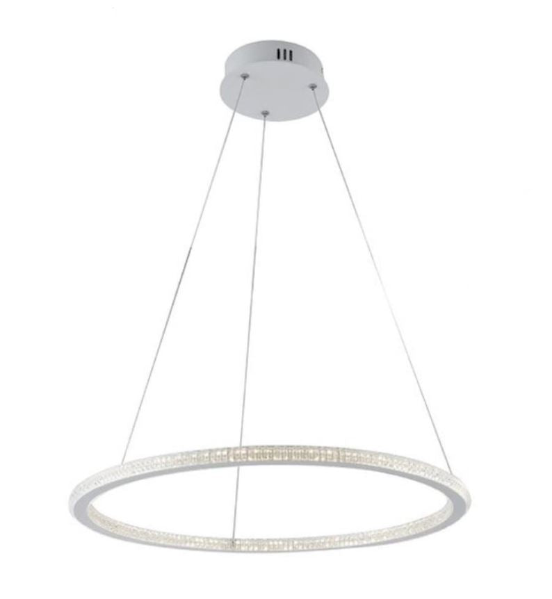 Lampadario BRYANT a sospensione 1 cerchio 60 cm 45W In Alluminio