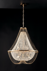 Lampadario VIENNA a Sospensione Led(E14) 60 cm in Cristallo