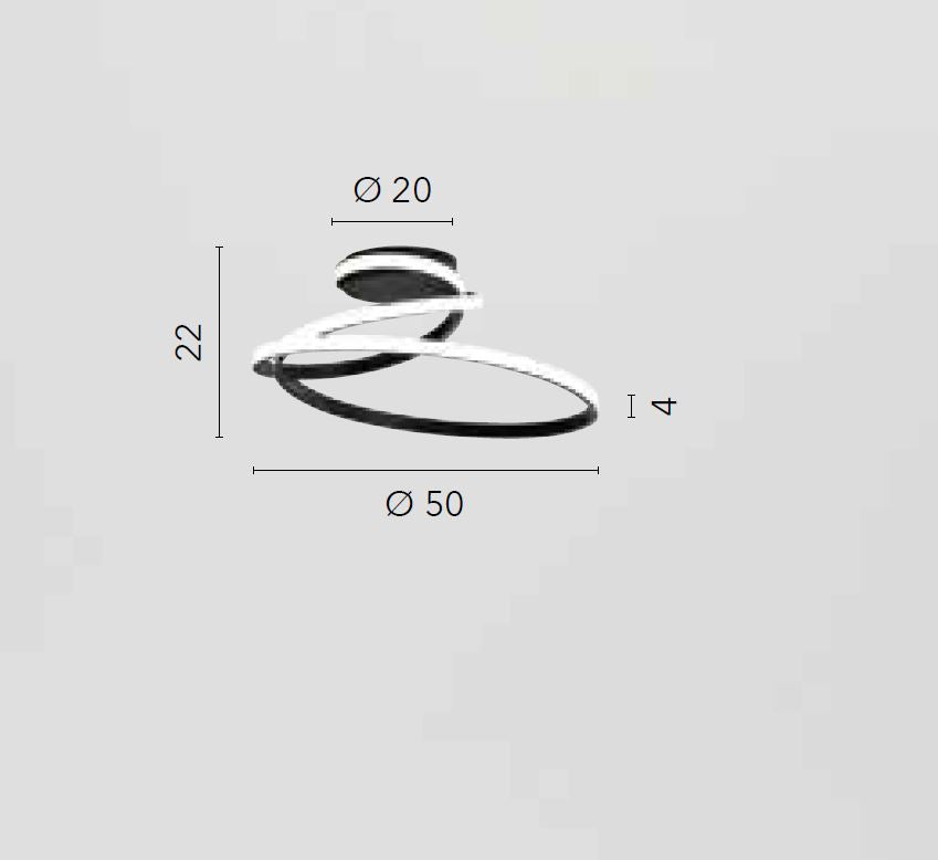Lampadario COASTER CCT Led 50 cm 40w In Silicone