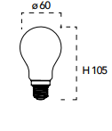 Lampadina smoke 60 mm decorativa LED  E27 8W