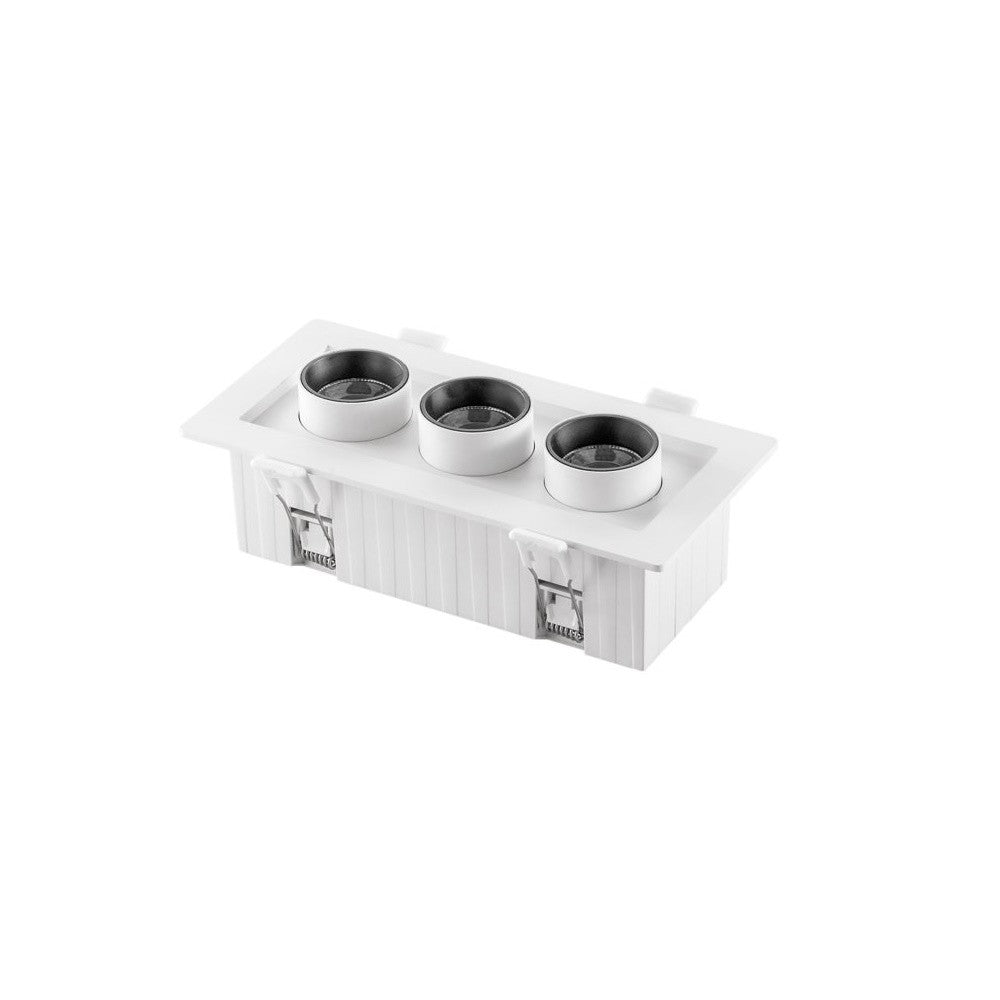 Faretto LED da Incasso Estraibile SIDER 3x6W Triplo CCT 3000K/4000K/6500K CRI80+
