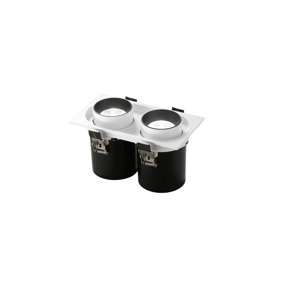 Faretto LED da Incasso Orientabile OUTSIDER 2x30W Doppio CCT 2700K/3200K/4000K CRI90+