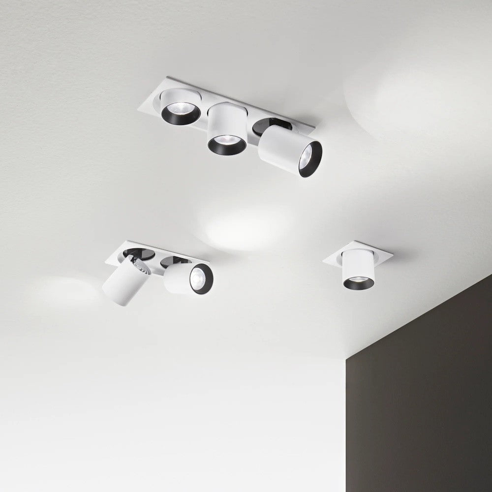 Faretto LED da Incasso Orientabile OUTSIDER 2x30W Doppio CCT 2700K/3200K/4000K CRI90+