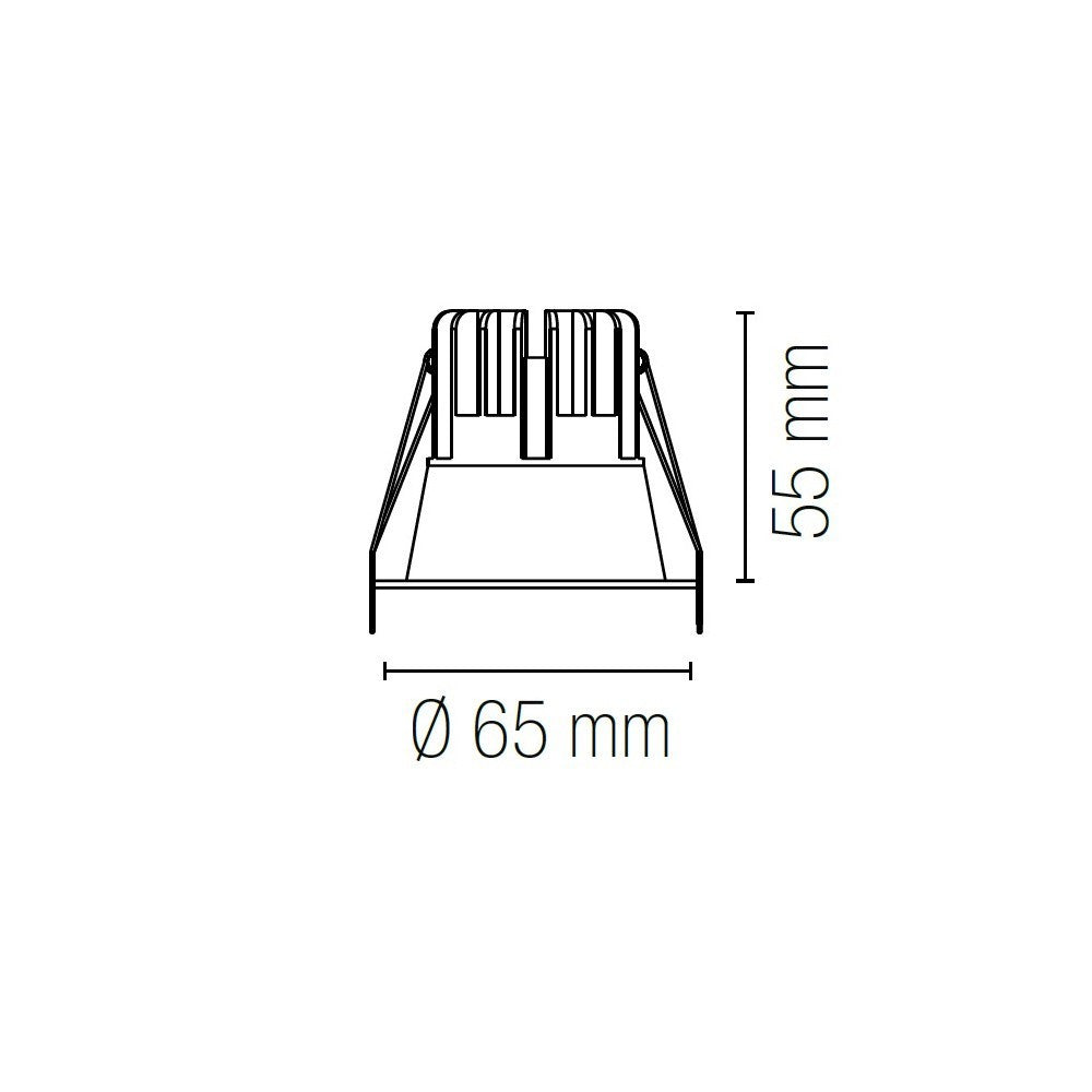 Faretto quark versione Dali led incasso ip20 8w luce cct - 220v CRI90