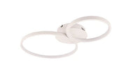 Lampadario FREDY 2 Cerchi CCT 60 cm 30W in Alluminio