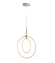 Lampadario Led Moderno Doppio Anello Luminoso 50w 4000k