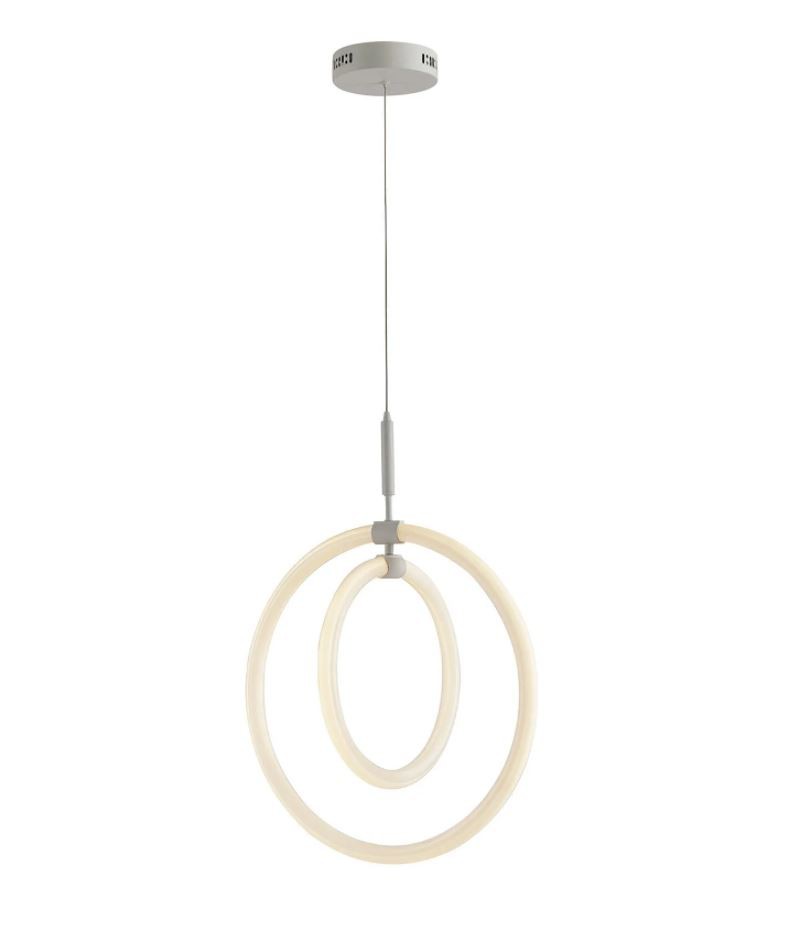 Lampadario Led Moderno Doppio Anello Luminoso 50w 4000k