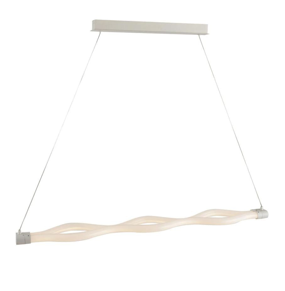Lampadario Led Tubi Acrilico Design Ondulato 40w 4000k