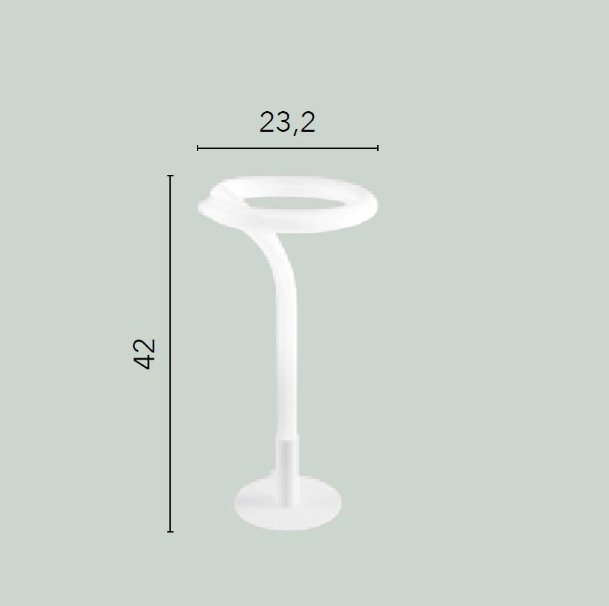 Lumetto Led Tubo Acrilico  Design Moderno Luce Naturale 4000k
