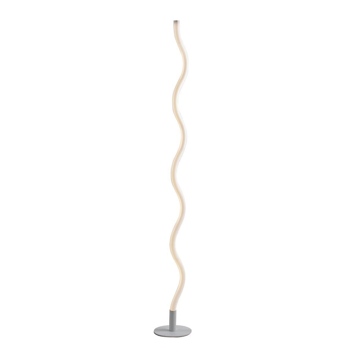 Piantana Led Tubo Acrilico Design Ondulato Luce Naturale 4000k