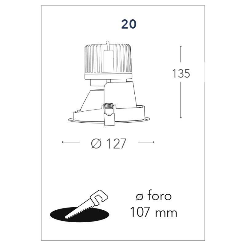 Faretto Incasso Rotondo Spot Led Orientabile Elite