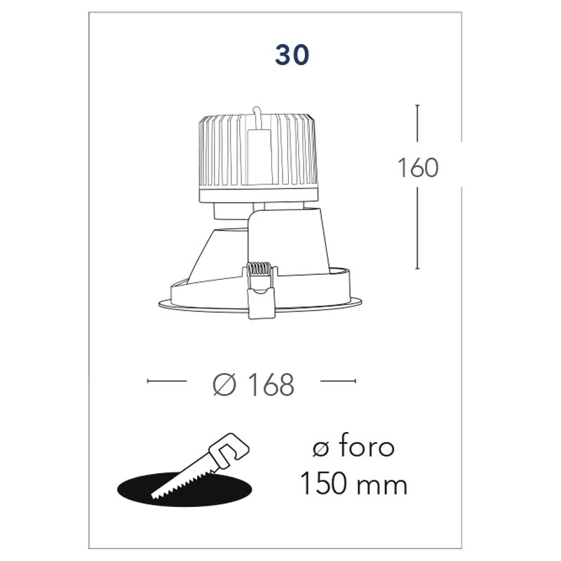 Faretto Incasso Rotondo Spot Led Orientabile Elite