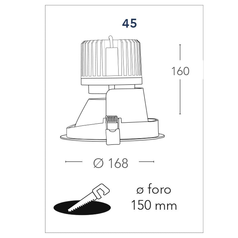 Faretto Incasso Rotondo Spot Led Orientabile Elite