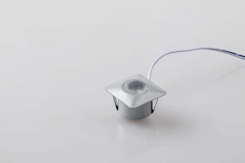 Incasso LED Asso silver quadrato 1,2W 300lm 4000K 3,2x3,2x2,2 cm, 3 pezzi