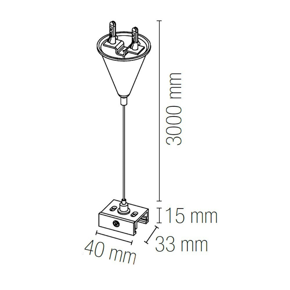 Cavo LED-RAIL-S-1,5-BCO 1.5 m INTEC