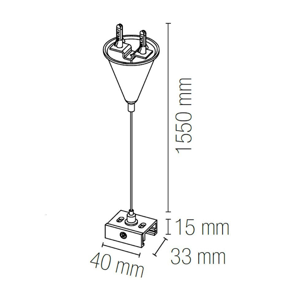 Cavo LED-RAIL-S-1,5-BCO 1.5 m INTEC