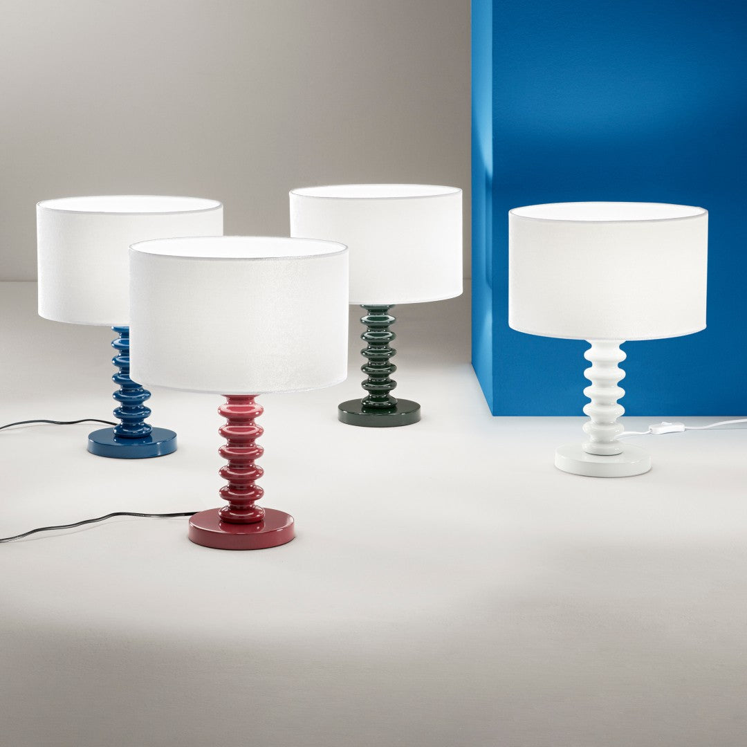 Lampada da tavolo SULTAN In Velluto con base In Metallo (E27)