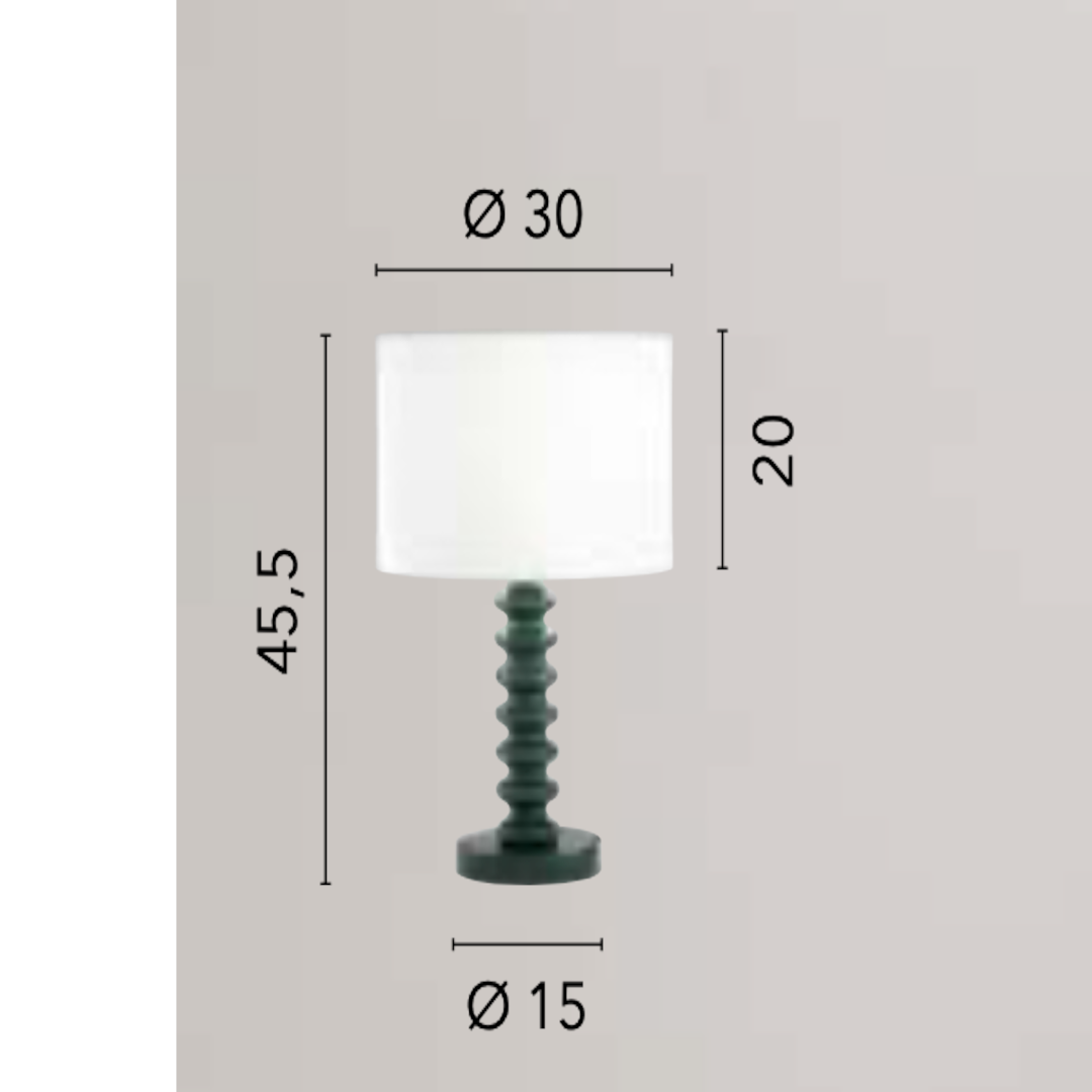 Lampada da tavolo SULTAN In Velluto con base In Metallo (E27)