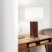 Lampada Da Tavolo Woodlog in legno rovere scuro (E27)