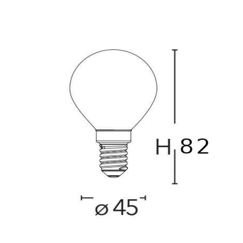 Lampadina a LED globo E14 6W