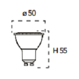 Lampadina LED dicroica GU10 6W e 9W