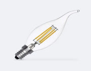 Lampadina Led Filamento - E14 - 6W - 240V - 300°