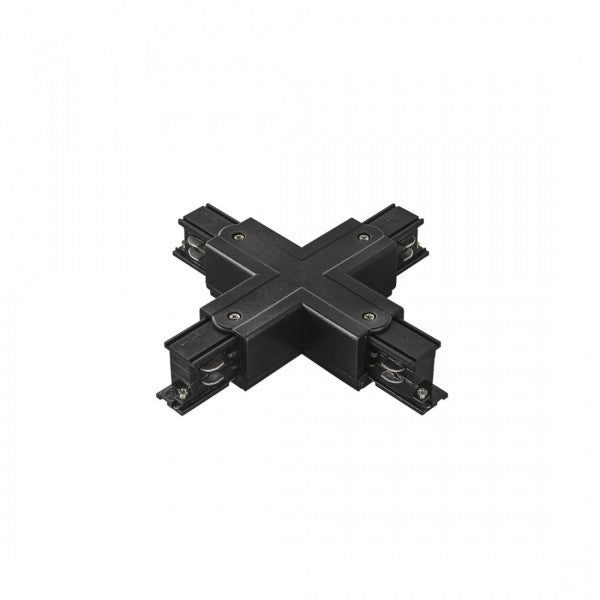 LED-RAIL-X-DA-BCO CONNESSIONE A X PER BINARIO TRIFASE RAIL BIANCO o Nero DALI 20X20CM