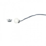 Incasso LED Starlight DC12V bianco e silver 0,2W 11lm 3000K con ghiera silver e bianca 1,8x1,4 cm