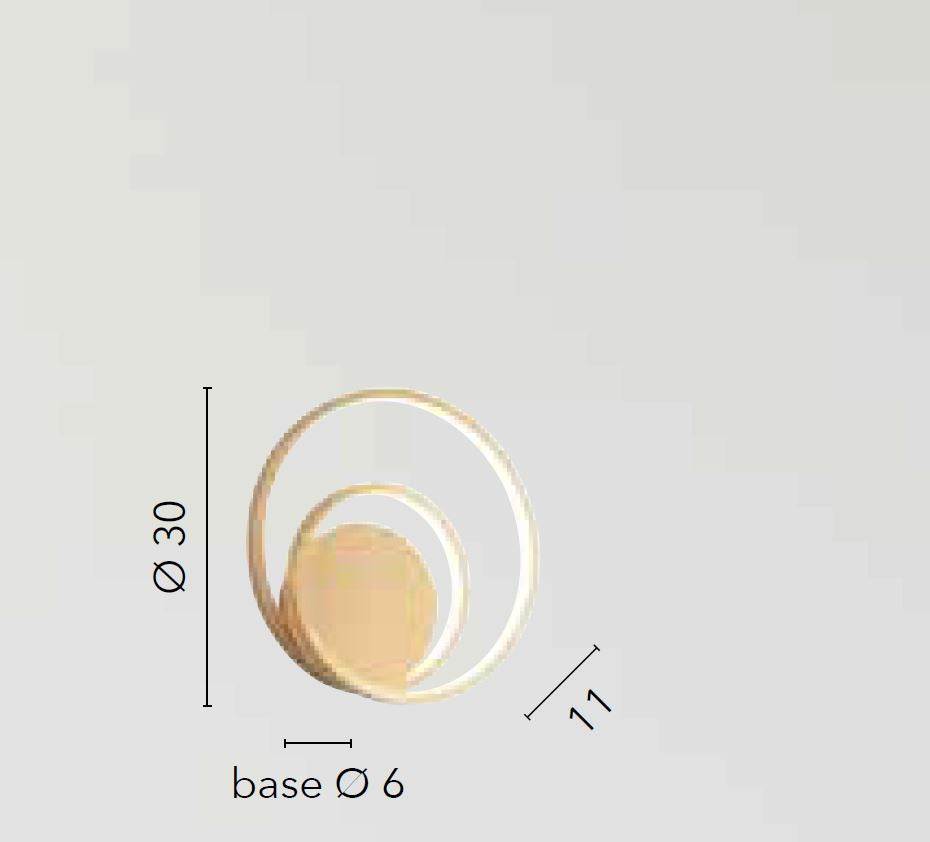 Applique LIEVE CCT led 30 cm 15W In Alluminio