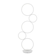 Lampada FREDY Con Base 5 Cerchi CCT 25 cm 36W in Alluminio