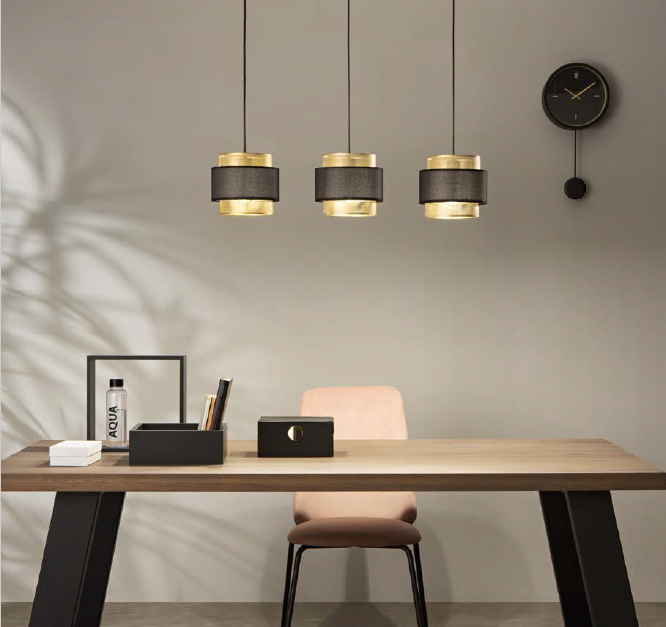 Lampadario LOUNGE 3 luci a Sospensione Led(E27) 200 cm In Metallo