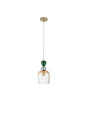 Lampadario I-GAUDI'-S1 trasparente paralume multicolore E14 LUCE AMBIENTE DESIGN