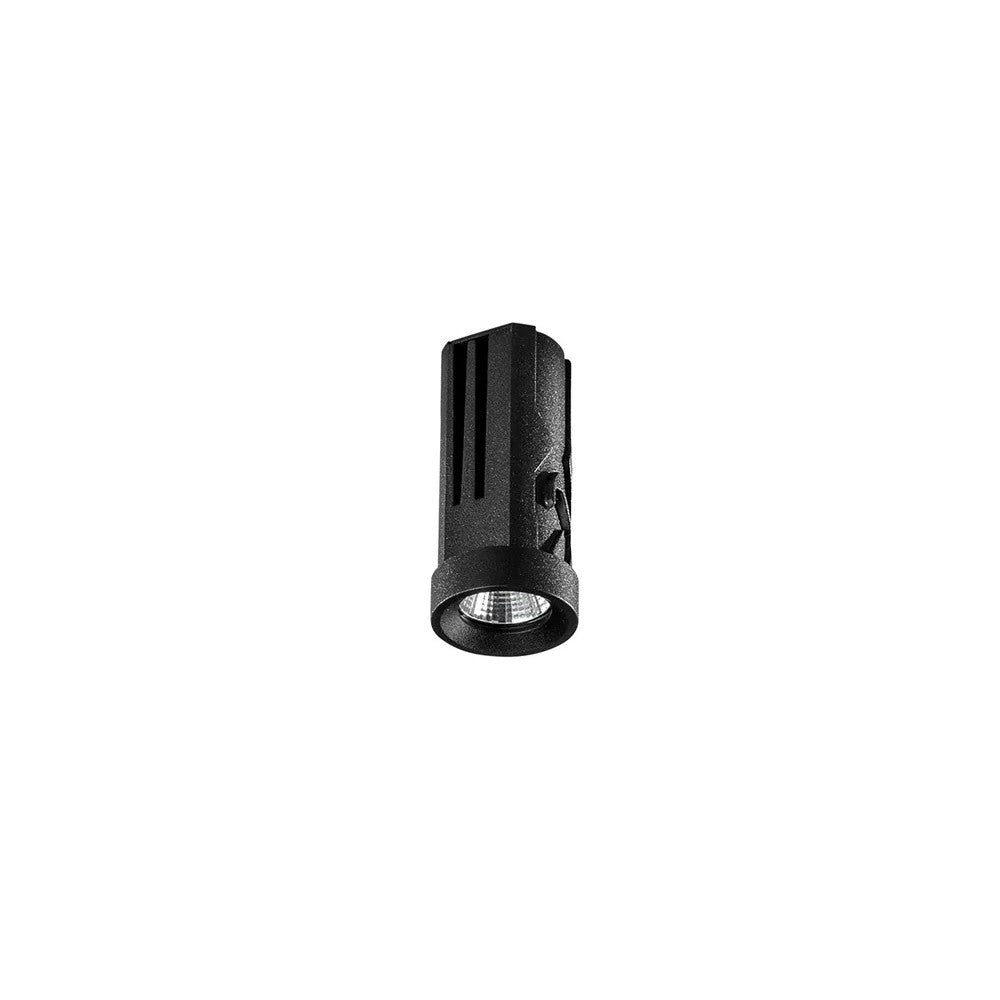 LUCE DA INCASSO LED PER SISTEMA BINARIO SHIFT NERA IN METALLO 7W 3000K 650LM Ø31xH65MM