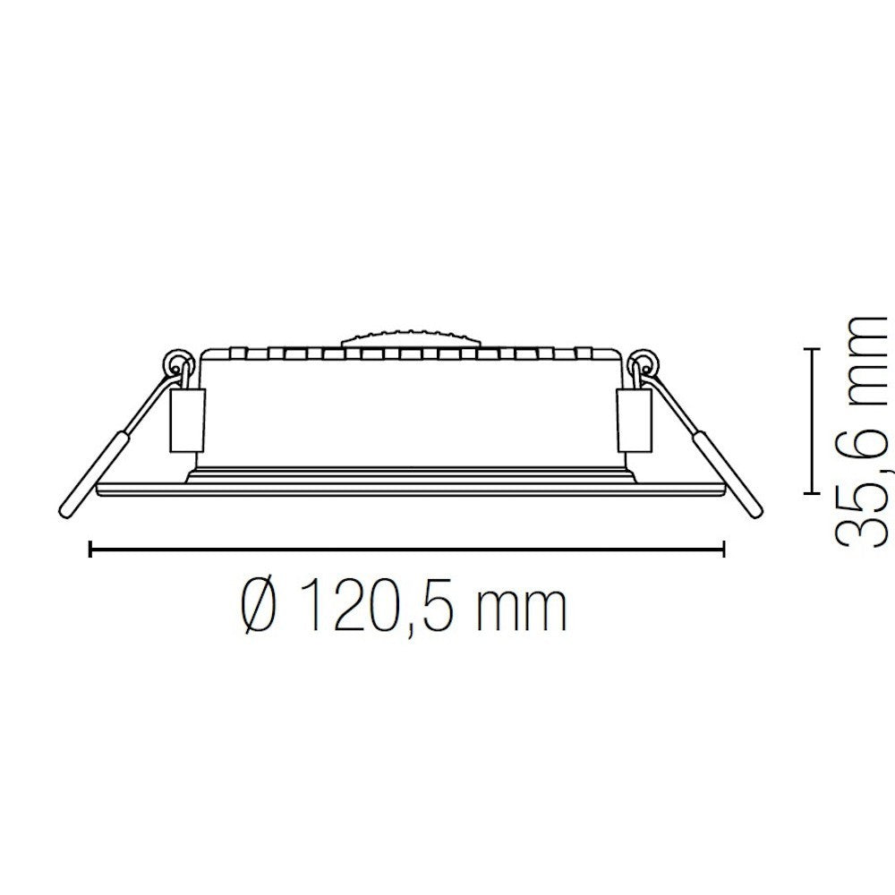 Faretto da incasso LED con fonte luminosa fisso INC-SLIM-R12 bianco CCT da bianco caldo a bianco freddo INTEC