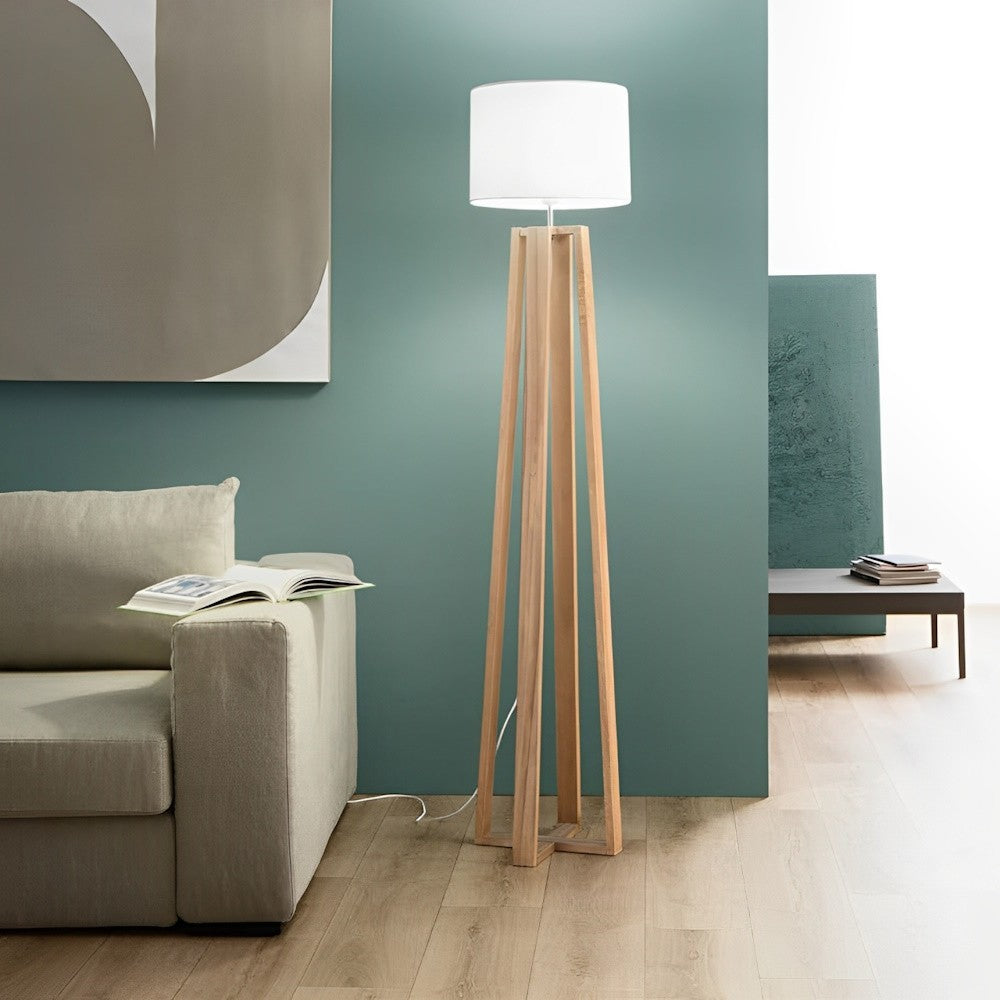 Lampadaire BERRY En Bois Naturel (E27)