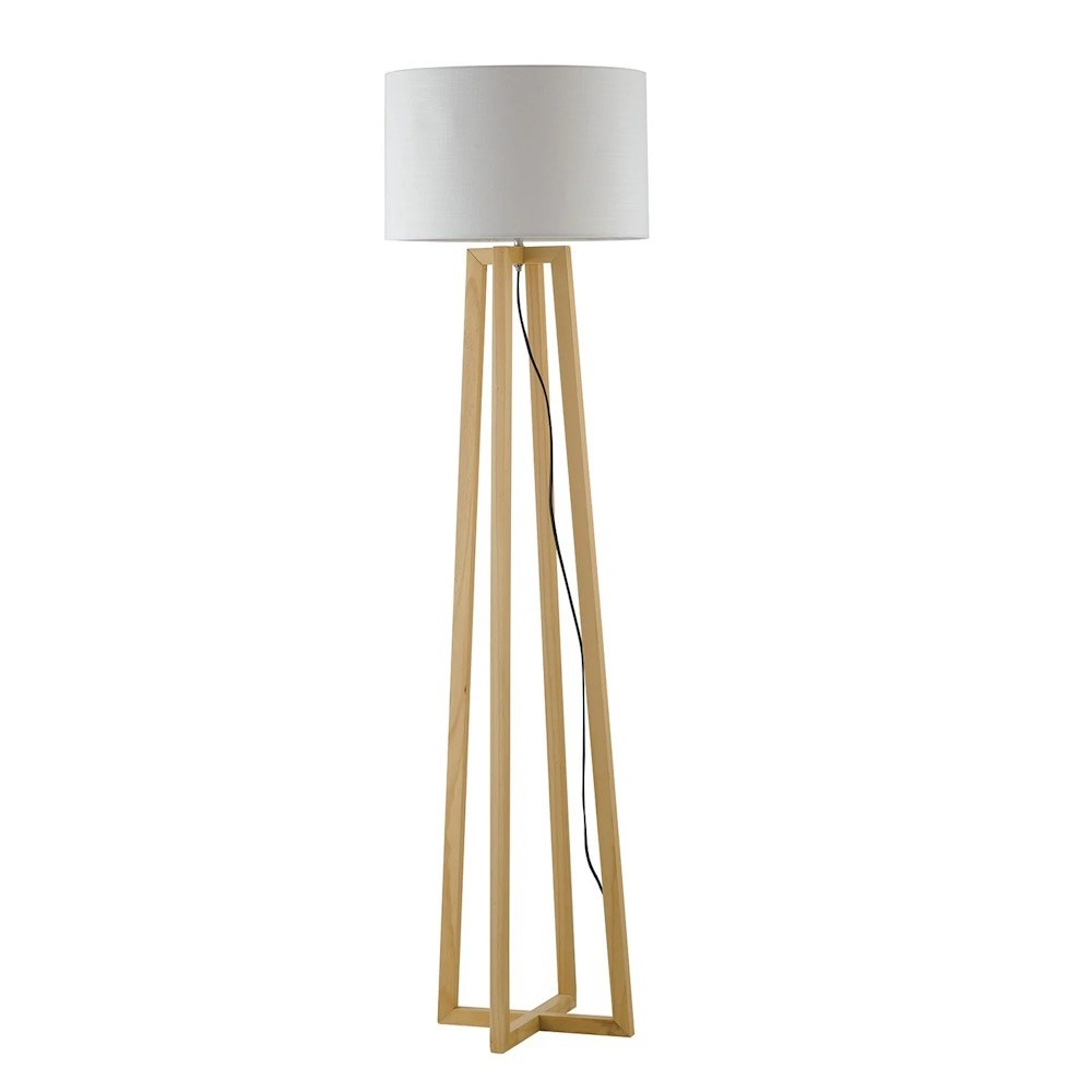 Lampadaire BERRY En Bois Naturel (E27)
