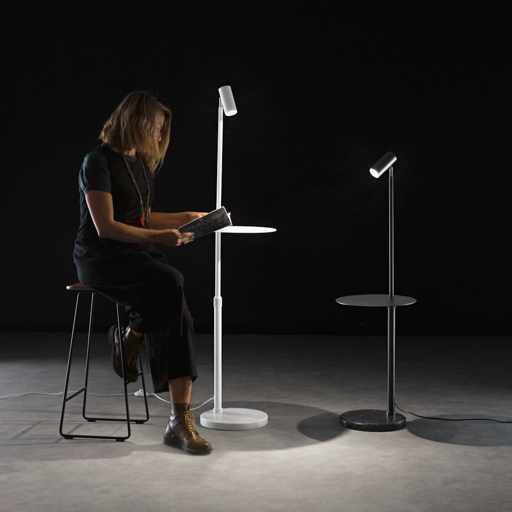 Lampadaire RELAX en métal avec base en marbre (GU10)